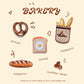 Cartoon Bread Snack Embroidery Patches