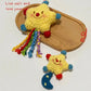 Small star bag charm keychain yarn hand-knitting DIY material kit for making Christmas gifts