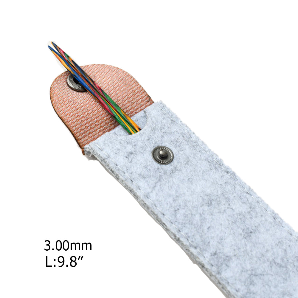 Handcrafted Multicolored Wooden Knitting Needles