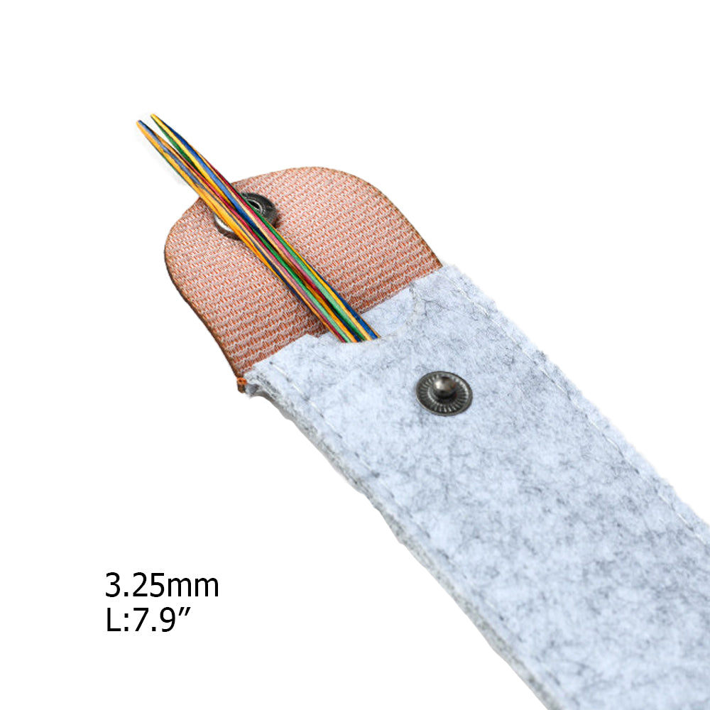 Handcrafted Multicolored Wooden Knitting Needles