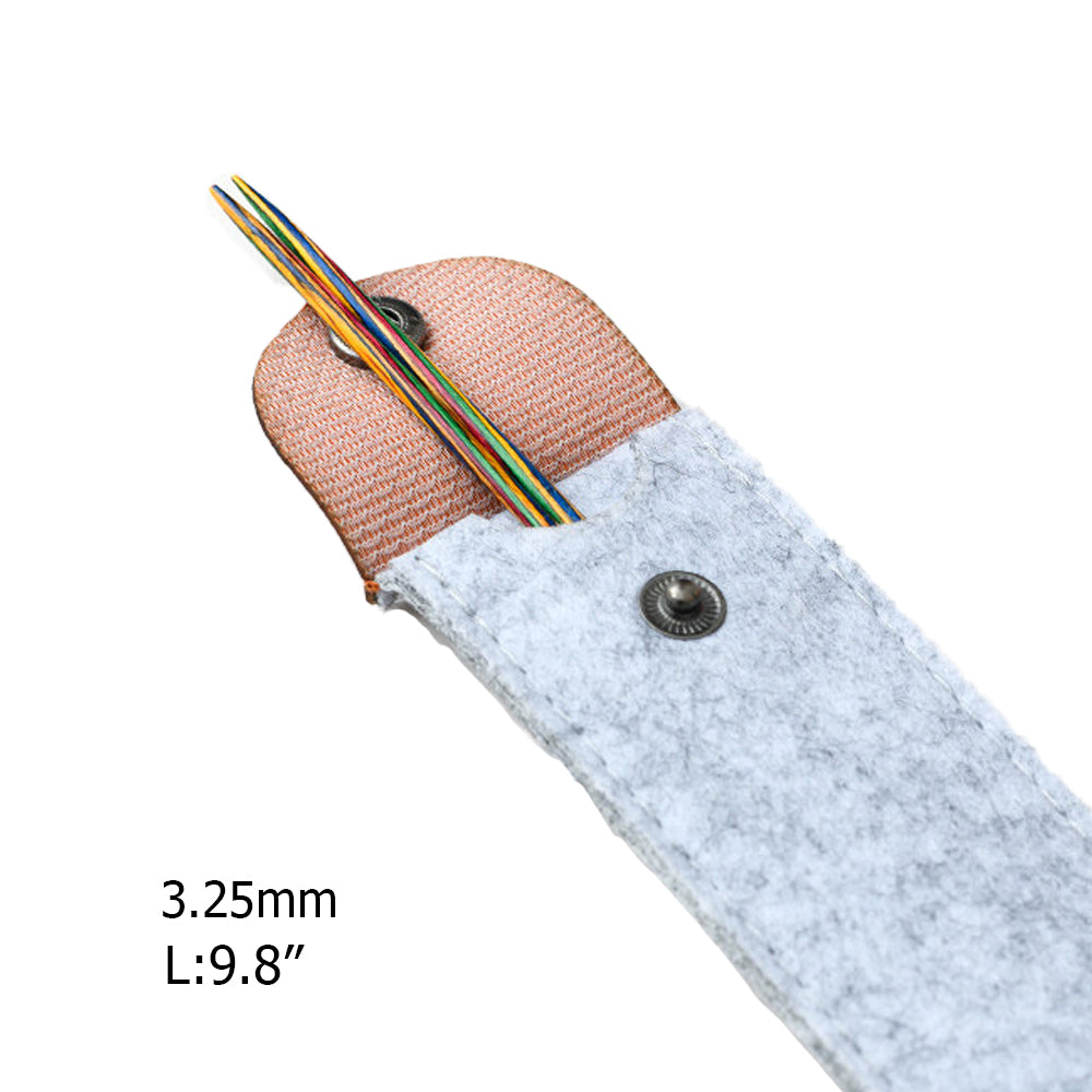 Handcrafted Multicolored Wooden Knitting Needles