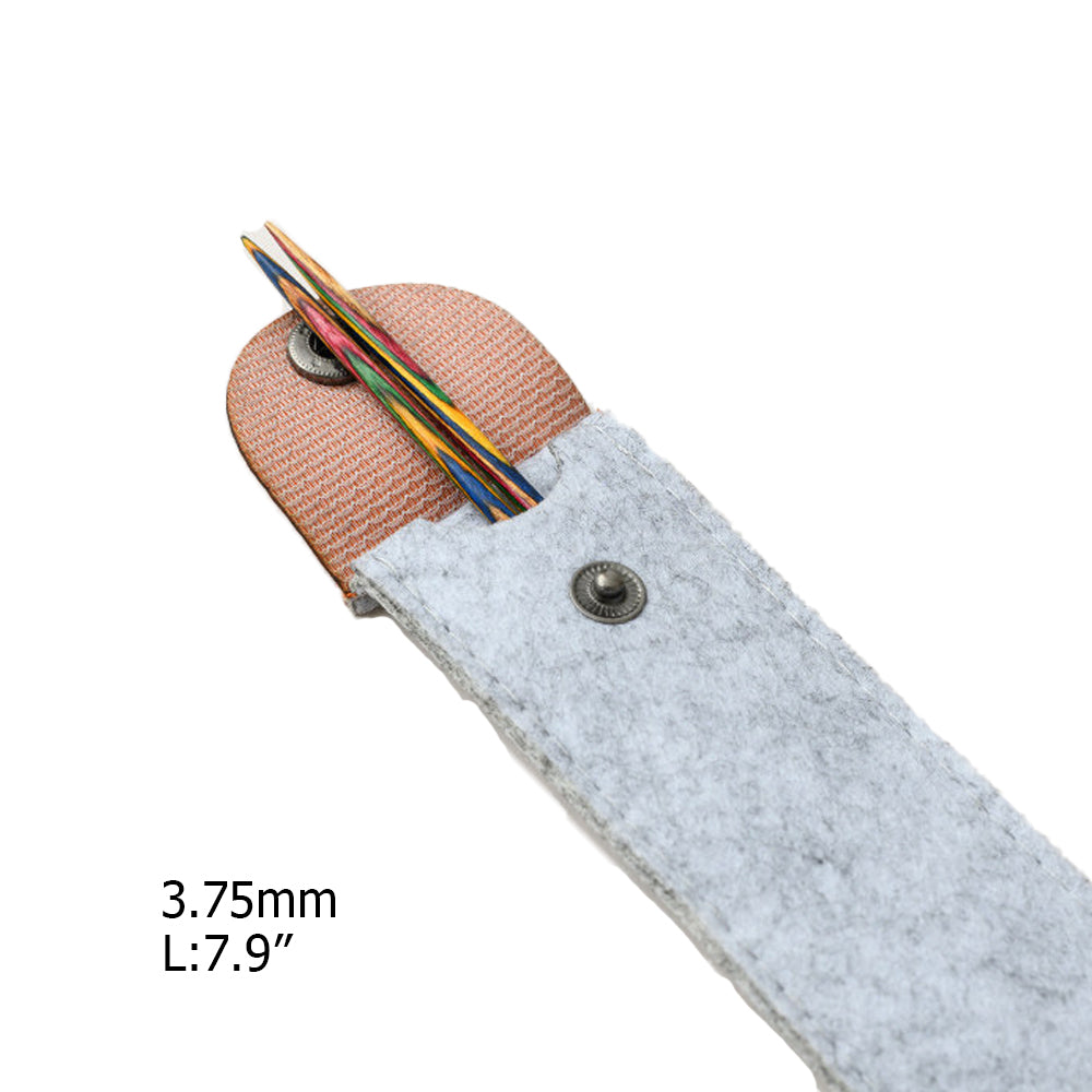 Handcrafted Multicolored Wooden Knitting Needles