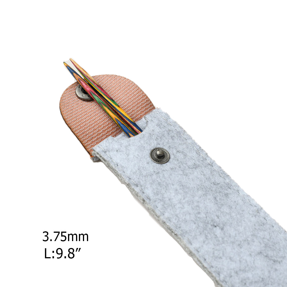 Handcrafted Multicolored Wooden Knitting Needles