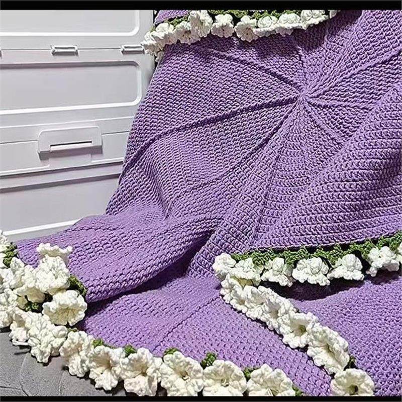 Handmade Floral Bouquet Crochet Blanket