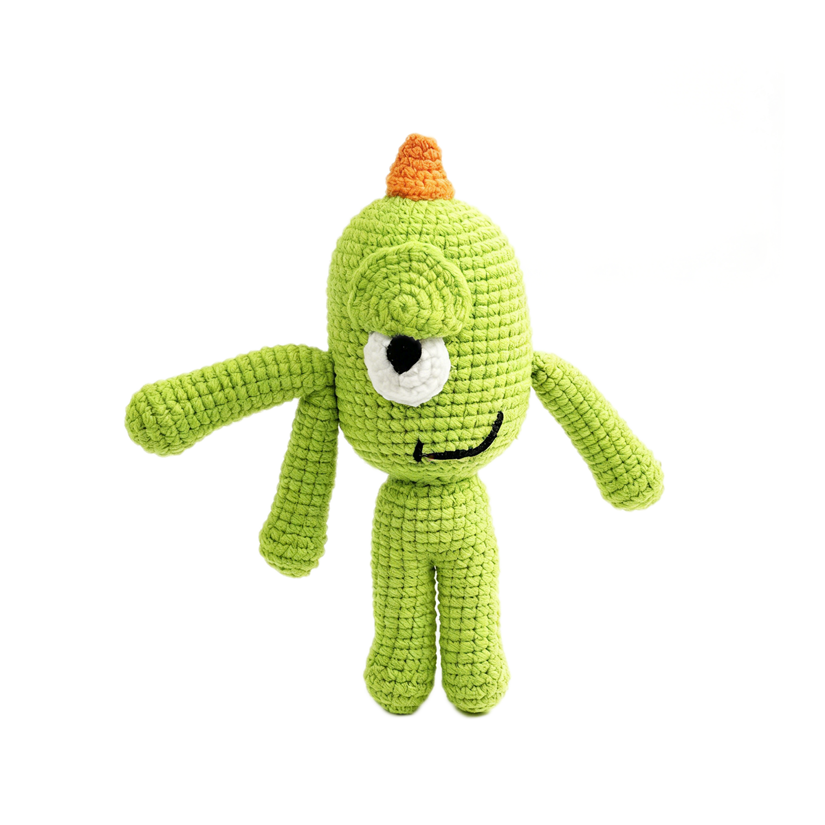 Funny Crochet Alien Monster Plush - Quirky Three-Armed Amigurumi Toy