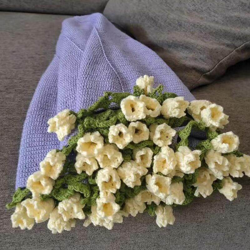 Handmade Floral Bouquet Crochet Blanket
