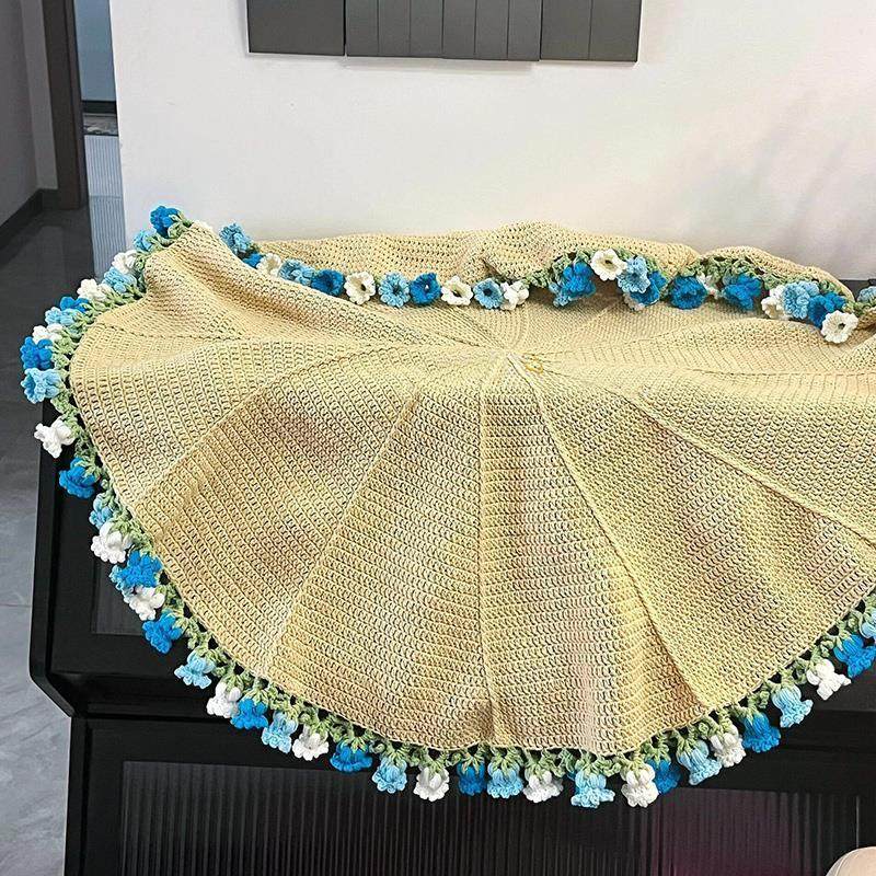 Handmade Floral Bouquet Crochet Blanket