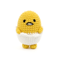 Funny Lazy Egg Crochet Plush - Grumpy Amigurumi Chick Desk Buddy Gift