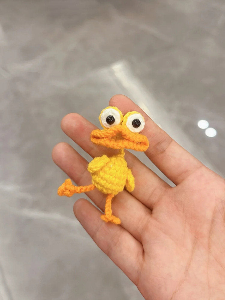 Hand-Knitted Wool "Ugly Duckling" Charm — DIY Crochet Kit & Gift