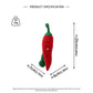 Funny Crochet Red Chili Pepper Plush - Quirky Amigurumi Vegetable Doll