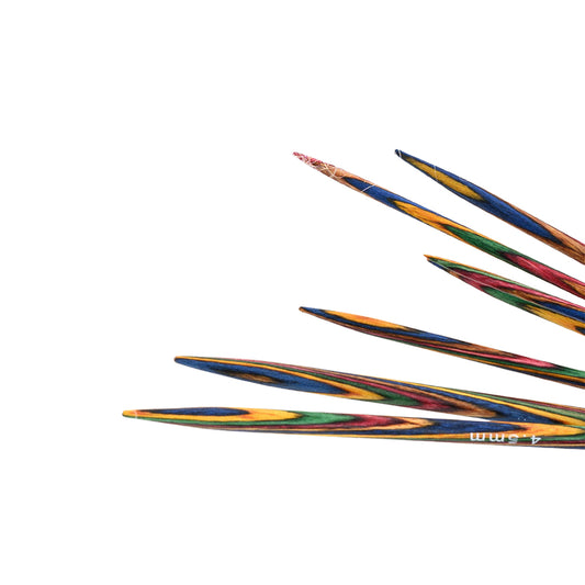 Handcrafted Multicolored Wooden Knitting Needles