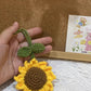 Handmade gift,knitted sunflower bag charm, crocheted DIY kit, cute bag charm finished product.