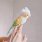 Beginner DIY craft kit,crochet hooks, cute realistic parrot pendant, keychain, gift.