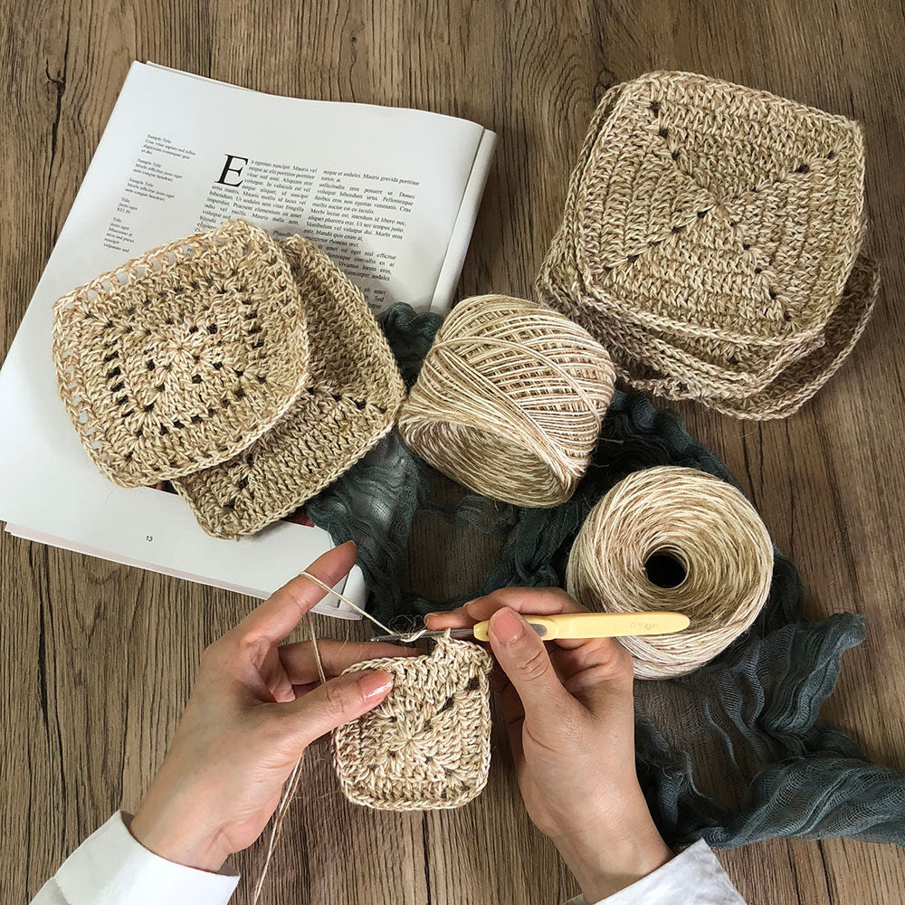 Blended Cotton-Linen Yarn for Crochet Bags