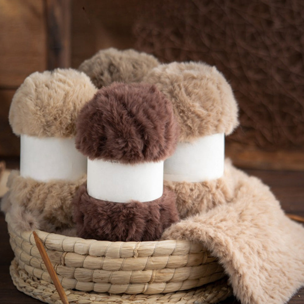Faux Mink Fur Yarn Chunky Weight