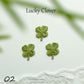 Fresh Four-Leaf & Three-Leaf Clover Embroidery Patch