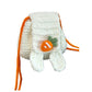 Cute bunny ear bag DIY material kit, homemade ice cream yarn crochet backpack, autumn and winter plush bag