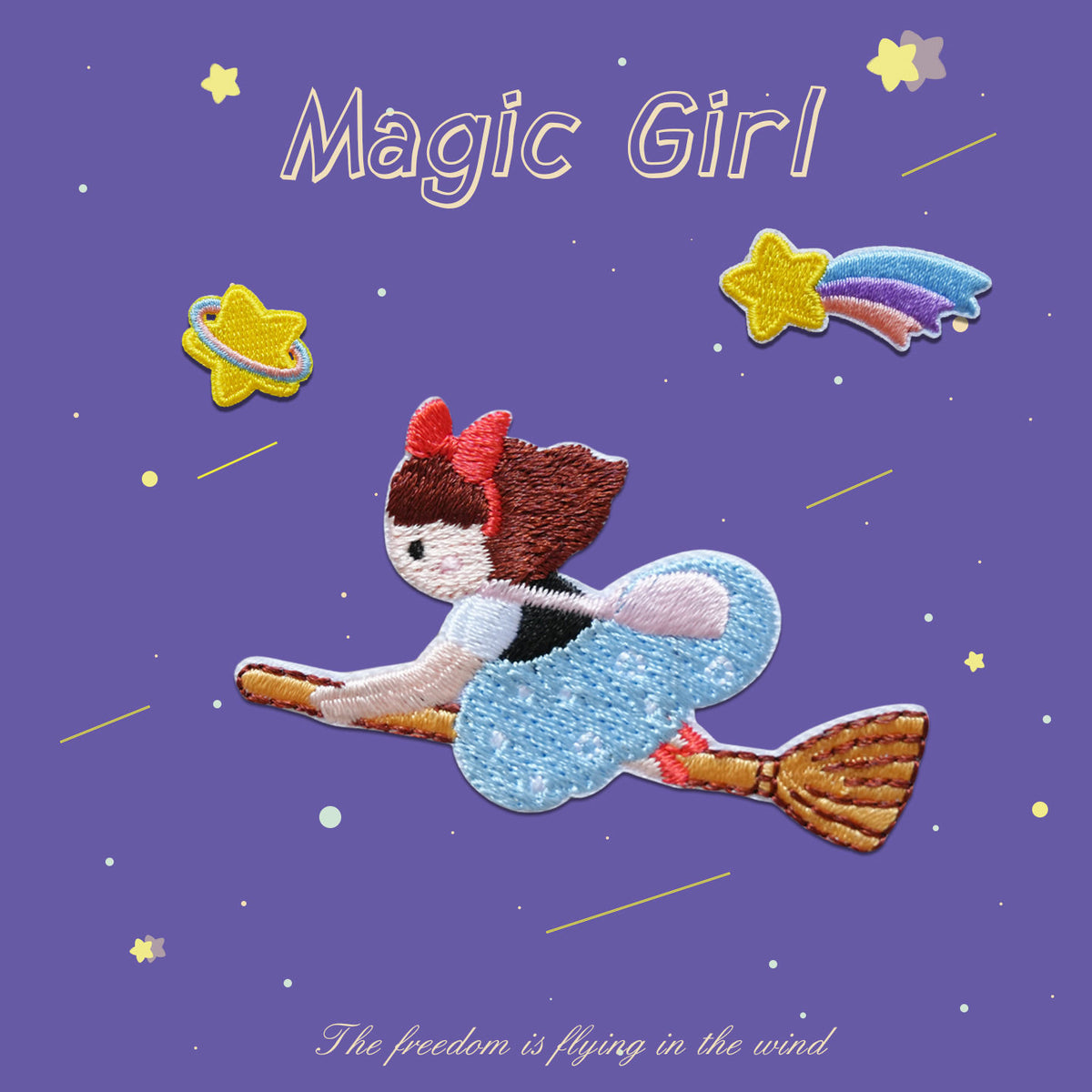 Flying Maiden Embroidery Patch