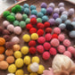 1 cm Colored Solid Wool Felt Balls