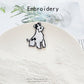 Cute Little Puppy Iron-on Patch — Animal Embroidery Appliqué