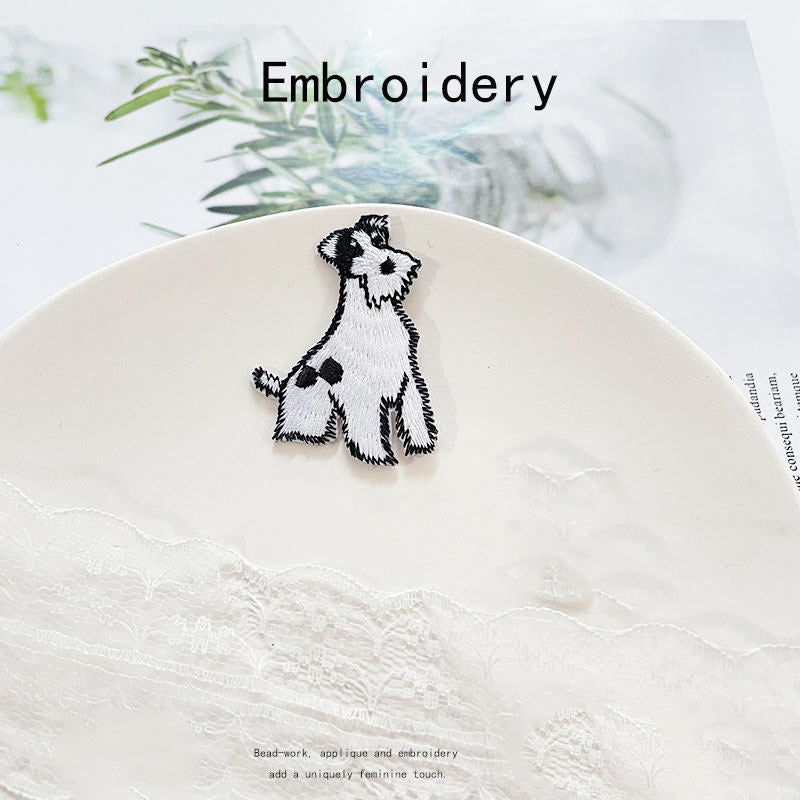 Cute Little Puppy Iron-on Patch — Animal Embroidery Appliqué