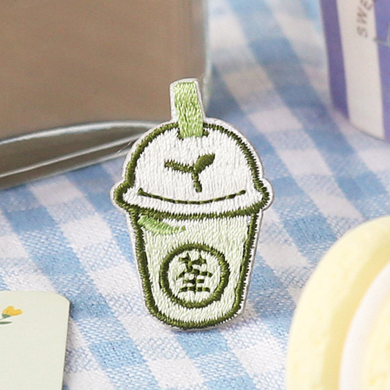 "Girly Milk Tea" Embroidery Patch