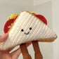 Croissant Birthday Cake Pendant Keychain DIY Yarn Crochet Kit for Friends and Best Friend Handmade Gifts