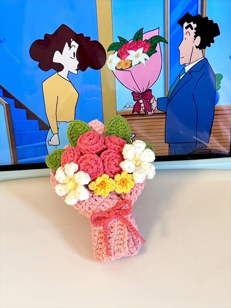 Hiroshi's Bouquet Material Kit for Misae,DIY Crocheted Wool Gifts, Backpack Ornaments, Keychains