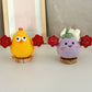 Eggplant doll crochet DIY kit, a gift for friends, a crocheted pendant bag.