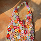 DIY Crochet Bag Material Kit with Yarn, Homemade Knitted Flower Shoulder Bag