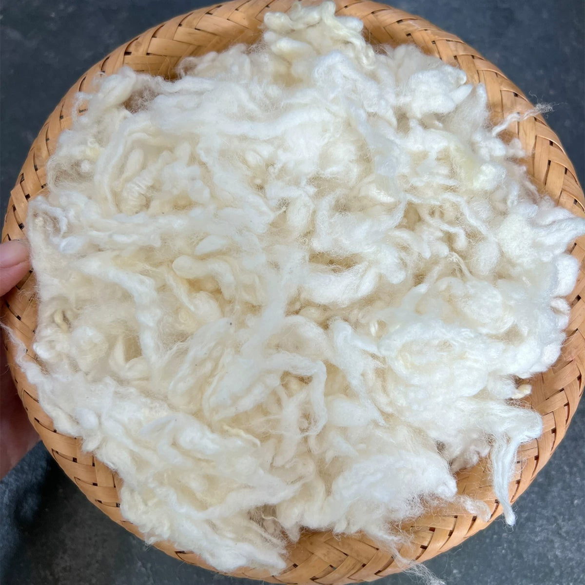 Textured Curly Wool Fiber for Needle & Wet Felting