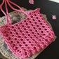 DIY Crochet Summer Floral Wedding Openwork Bag Small Round Yarn Shoulder Bag Knitting DIY Material Kit