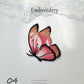 Colorful Embroidered Butterfly
