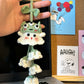 Three-eyed ghost lily of the valley pendant, Hello Kitty cat, little panda backpack, DIY crochet kit, gift set.