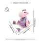 Handmade Crochet Hippo Plush - Cute Amigurumi Animal in Purple Dress
