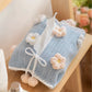 Puff Flower Strawberry Lily of the Valley Tissue Box Knitting DIY Material Kit Yarn Crochet Hook Tissue Box