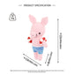 Handmade Crochet Pig Plush - Cute Amigurumi Stuffed Animal in Swimwear