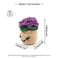 Handmade Crochet African Violet Plant - Kawaii Amigurumi Potted Flower