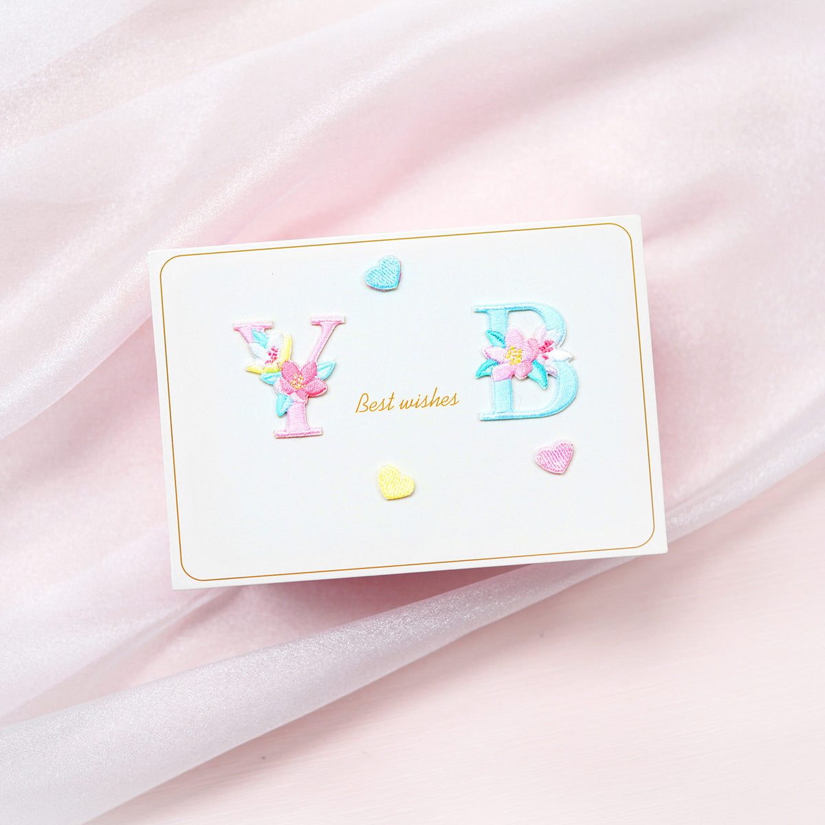 Exquisite Floral English Letter Embroidery Patches