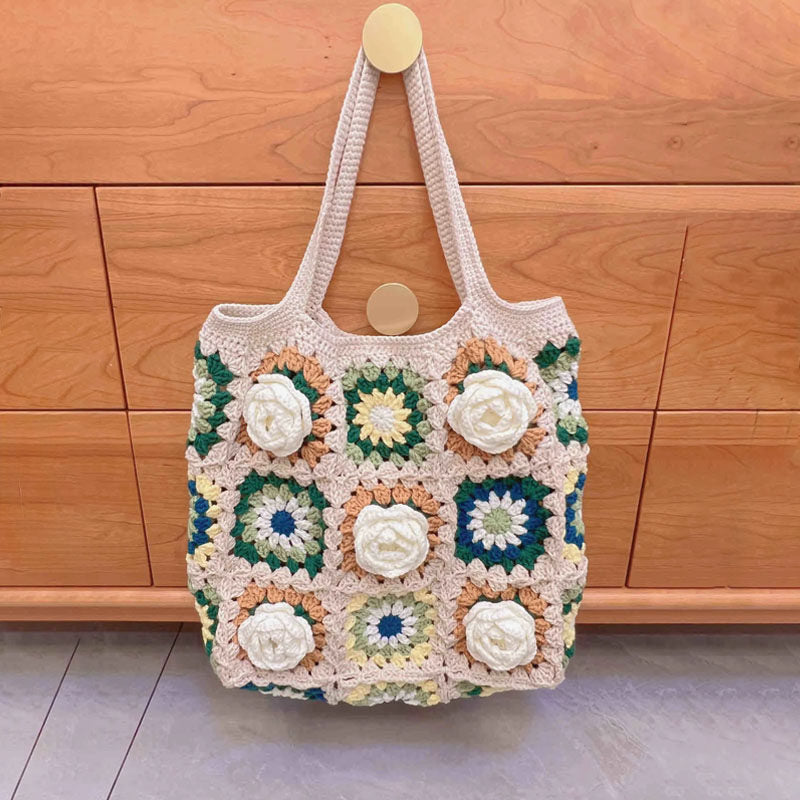 Star & Pompompurin Camellia Hand-Crocheted Bag — DIY Kit (Crochet Materials Pack) — Handmade Gift