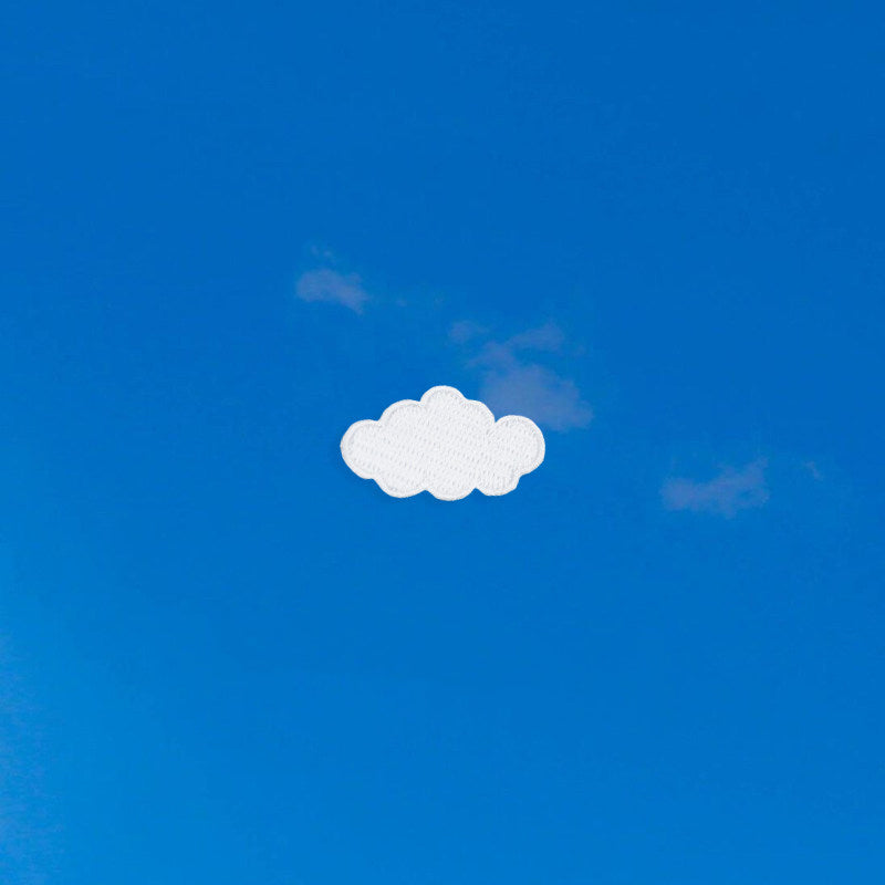 White Cloud Embroidery Patch