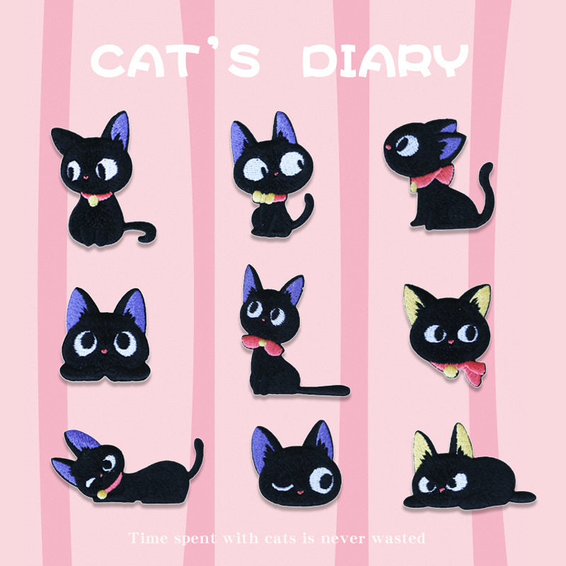 Black Cat Embroidery Patch