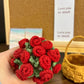 Mini rose bouquet coaster DIY knitting kit