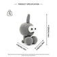 Cute Knitted Gray Alien with Antenna - Quirky Goggle Eye Amigurumi Doll