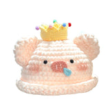 DIY Pig Hat Handmade Knitting DIY Material Kit Yarn Crochet Hook Cute Doll Crochet