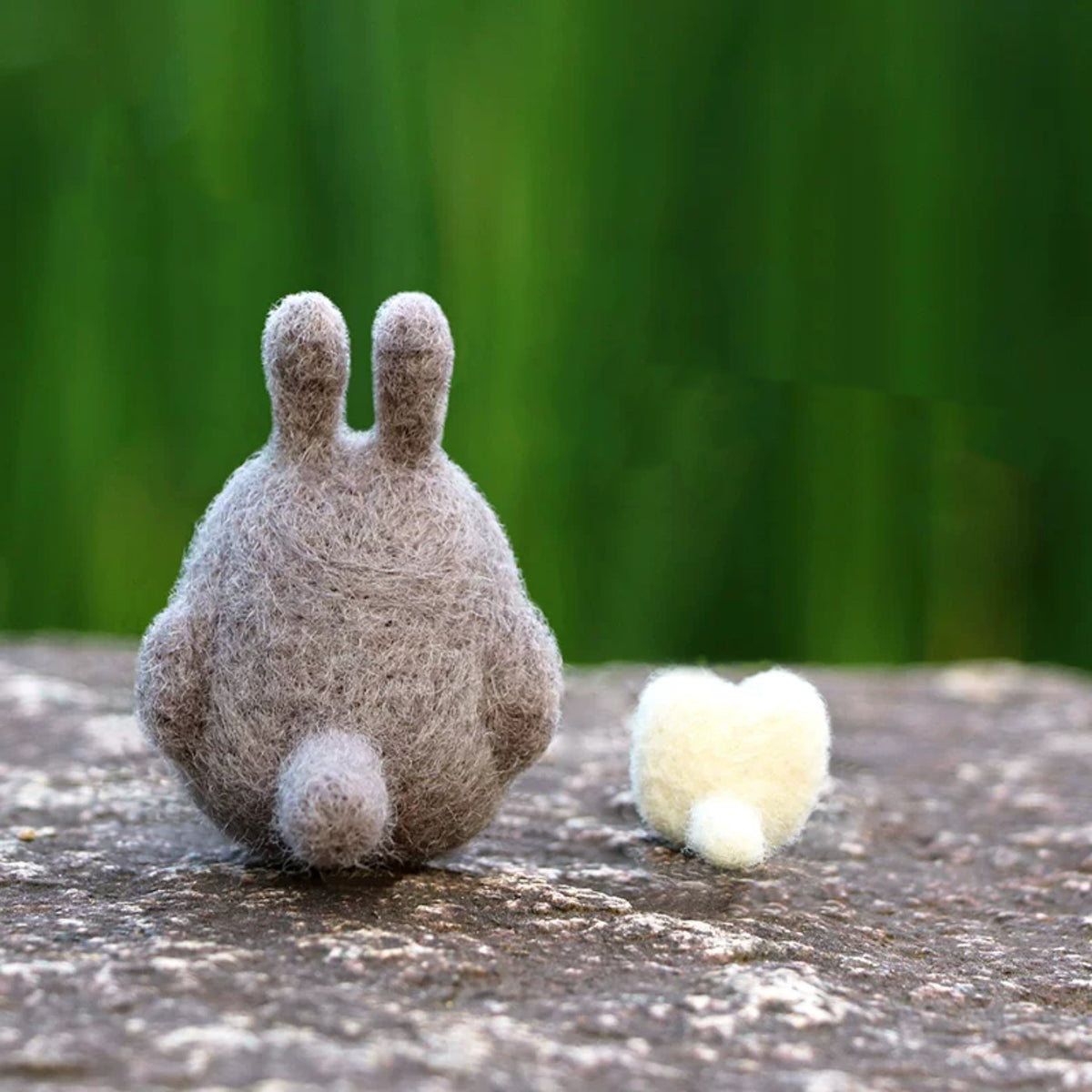 Cute Black Fluffy Monster Needle Felting Kit, DIY Wool Felt Craft Kit
