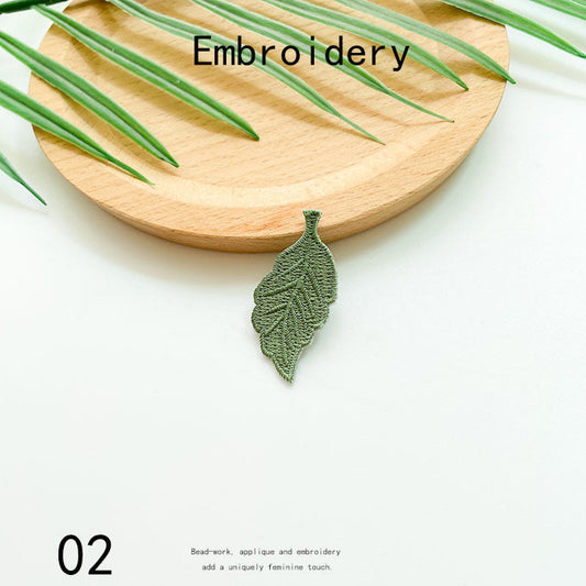 Fresh and Delicate Leaf Embroidery