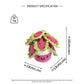 Handmade Crochet Pink Caladium Plant - Kawaii Amigurumi Potted Decor