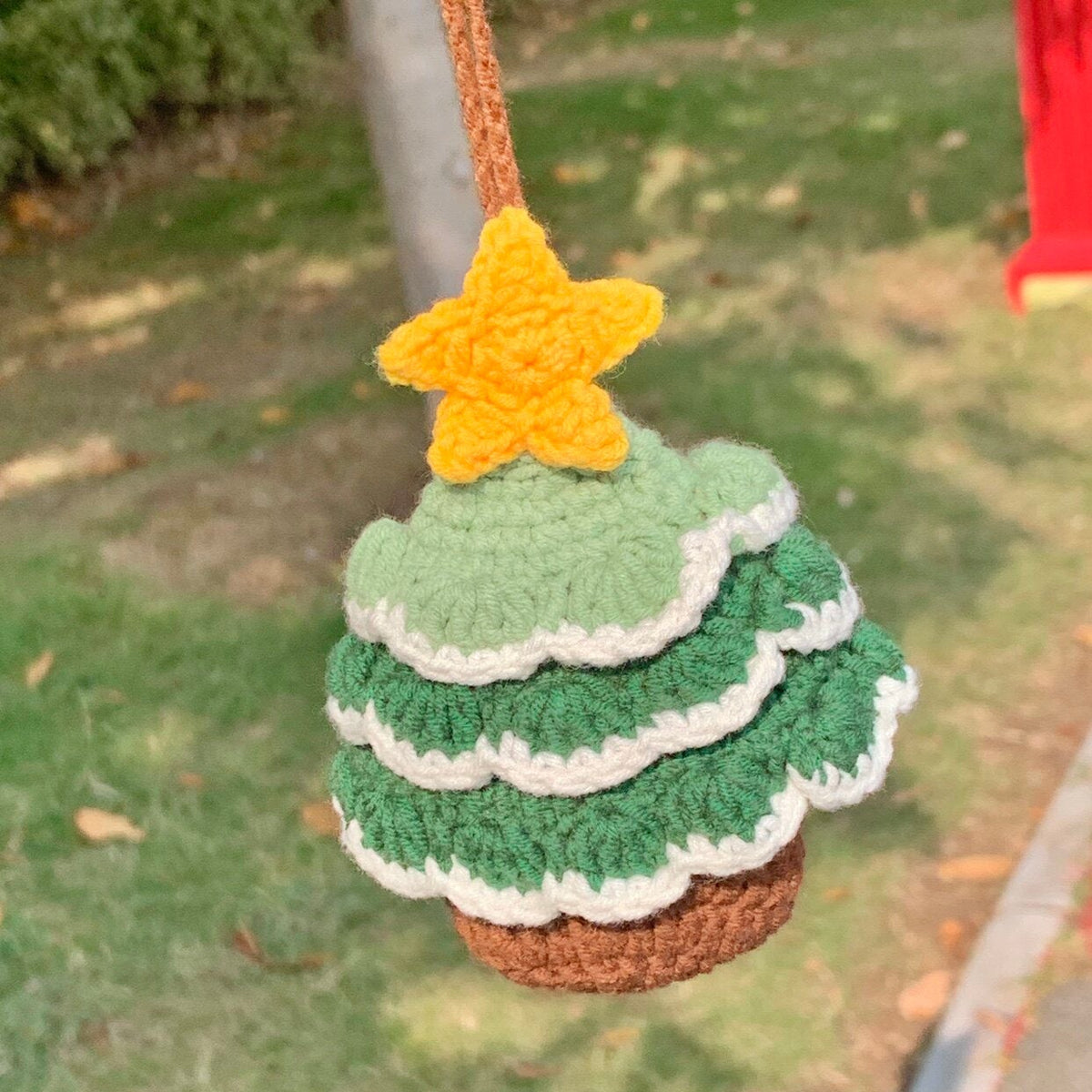DIY Christmas Tree Earphone Cover Material Kit,Yarn, Hand-knitted, Crocheted, Bluetooth Earphone Protector