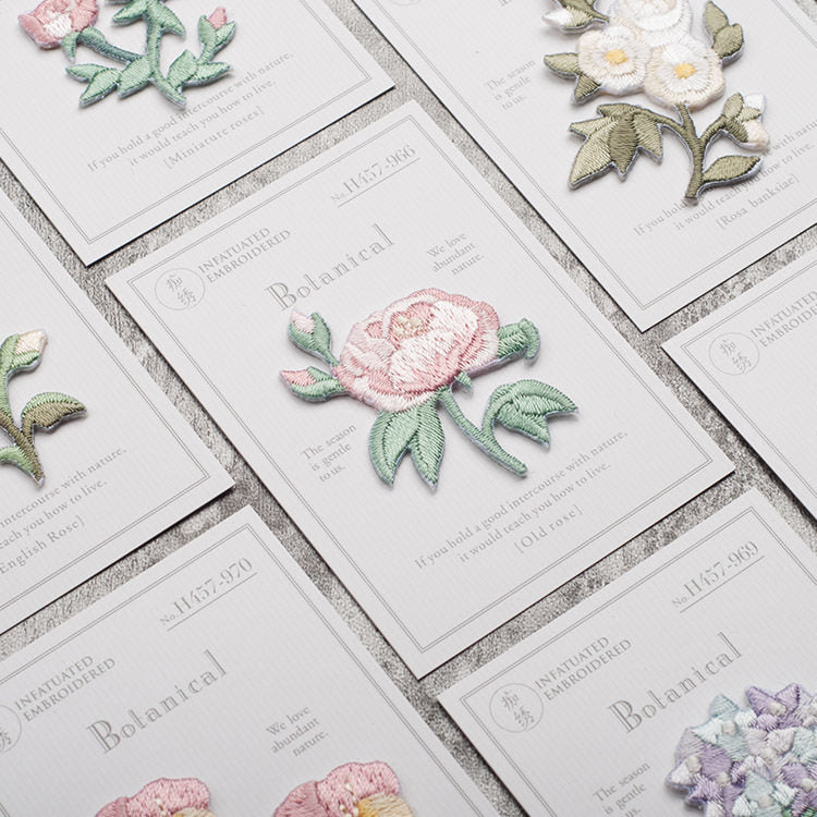 Fragrant Botanical Flower Embroidery Patch